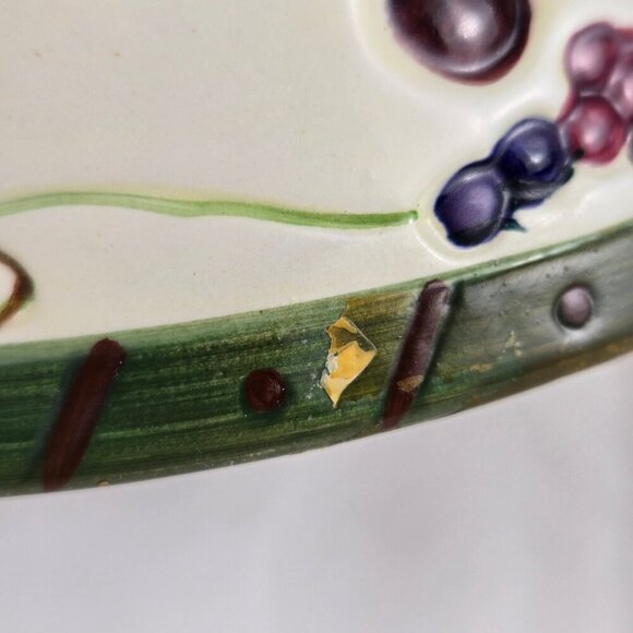 Grape Themed Ceramic Candle Shade/Topper For Use With Jarred Candle - Picture 5 of 8